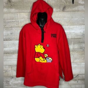 Vintage Disney 90s Winnie the Pooh red hoodie womens